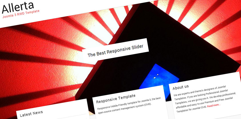 Allerta Joomla 3 FlexSlider fully responsive slideshow