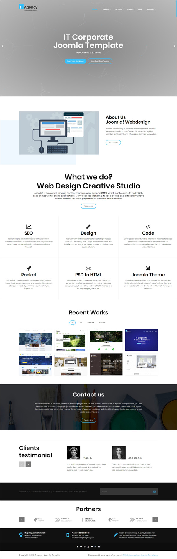 Joothemes IT Website Agency Joomla Template