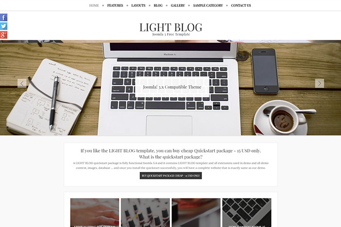 Light Blog Joomla